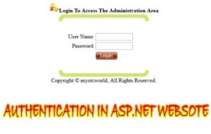 Authentication in ASP.NET