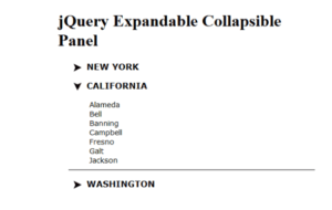 Creating Expandable & Collapsible Panels in jQuery