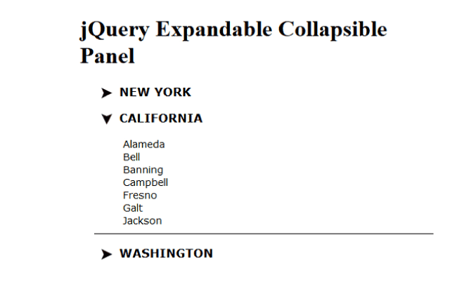 Creating Jquery Expand Collapse Panels In Html With Minimum Codes