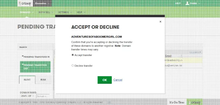 accept decline window