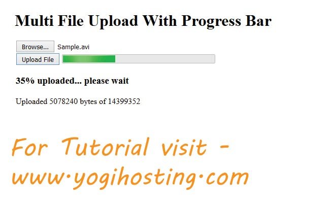 multi file upload with progress bar