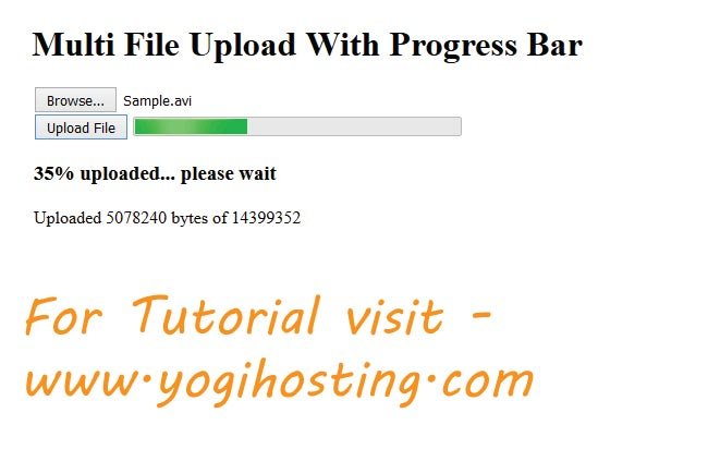 How to create Multiple File Upload feature in ASP.NET with Progress Bar using JavaScript
