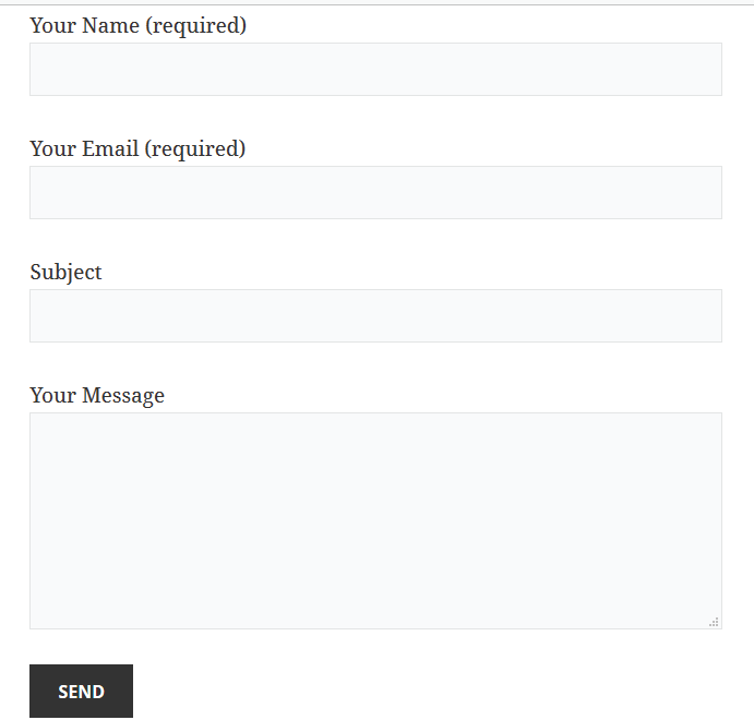 CF7 default form