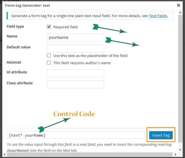 Input class text