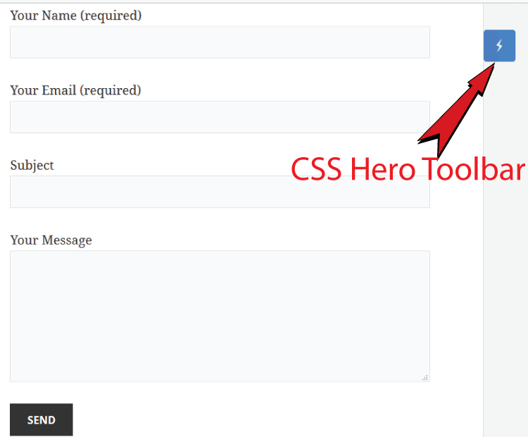 CSS hero toolbar