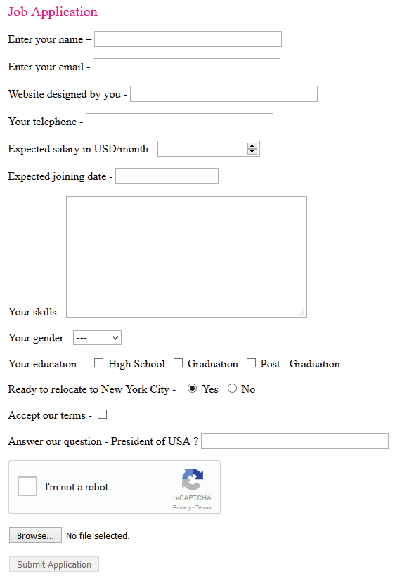 contact form 7 web form