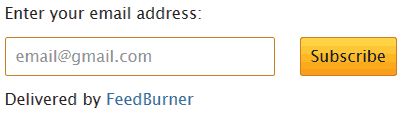 feedburner email subscription form