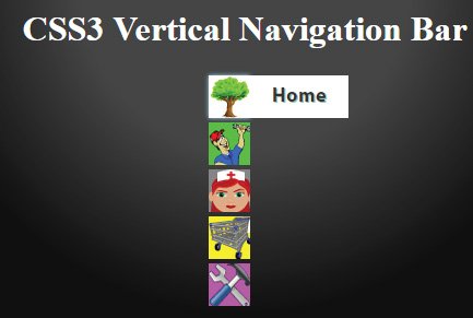 css3 vertical navigation bar