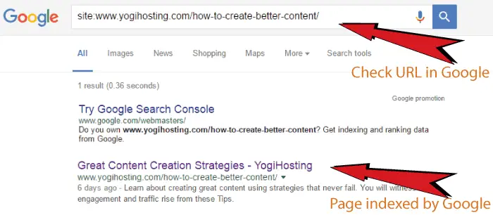 how to find out if a page is indexed by google