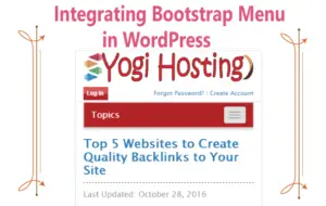 wordpress bootstrap menu