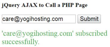 jQuery ajax call php page