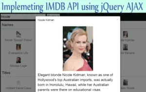 Implement IMBD API using jQuery AJAX