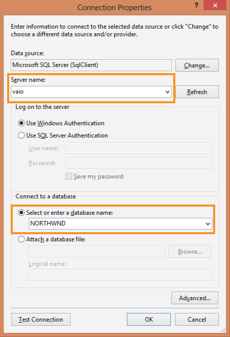 connection properties