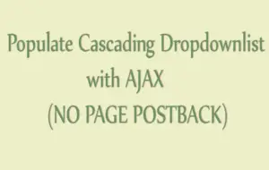 populate cascading dropdownlist