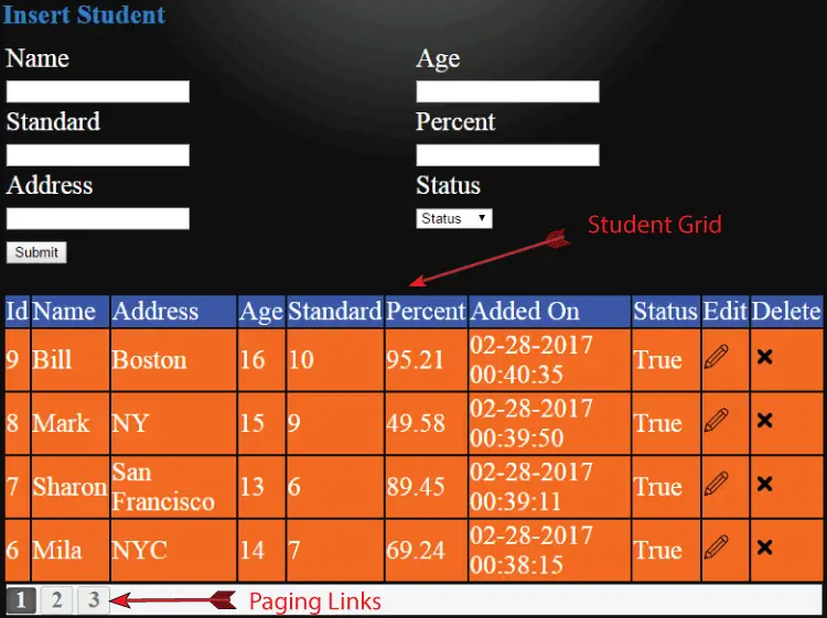 student grid