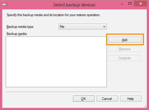 select backup devices