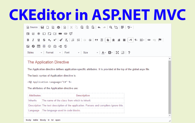 ckeditor tutorial asp net mvc