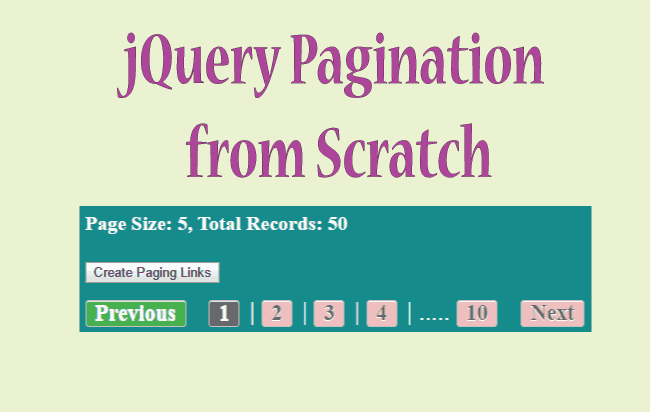 How to Create jQuery Pagination System in your Web Page