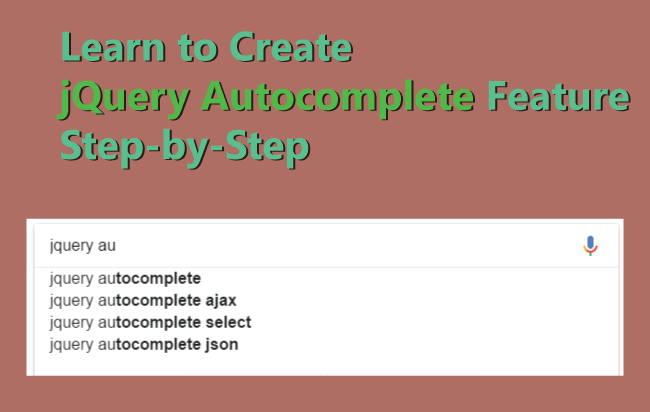 How to create jQuery Autocomplete Feature in Step by Step manner