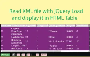 jquery load xml example