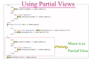 using partial view