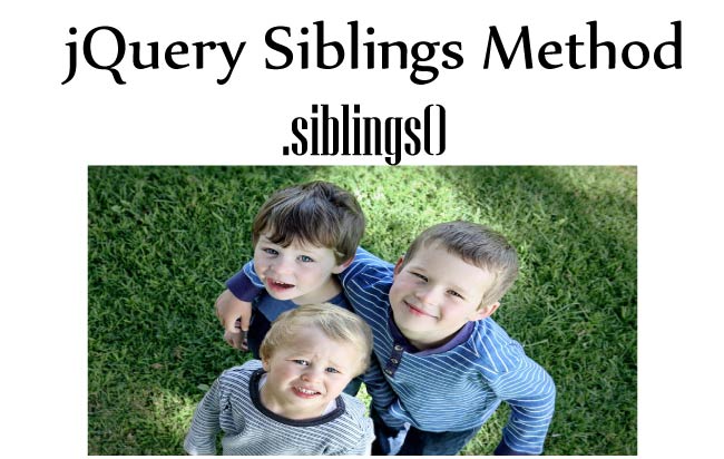 Learning jQuery Siblings Method – .siblings()