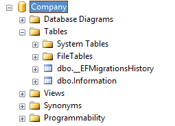 Entity Framework Core Code-First approach database