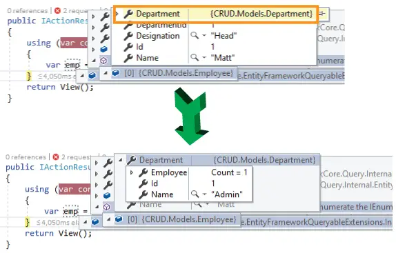 eager loading of related entity Entity Framework Core