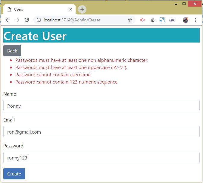 ASP.NET Core Identity Custom Password Policy