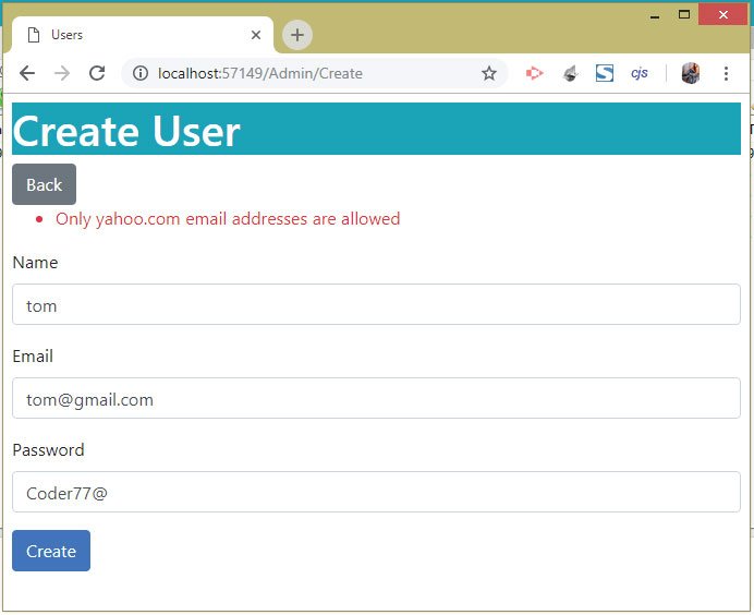 asp.net core identity custom username email policyy