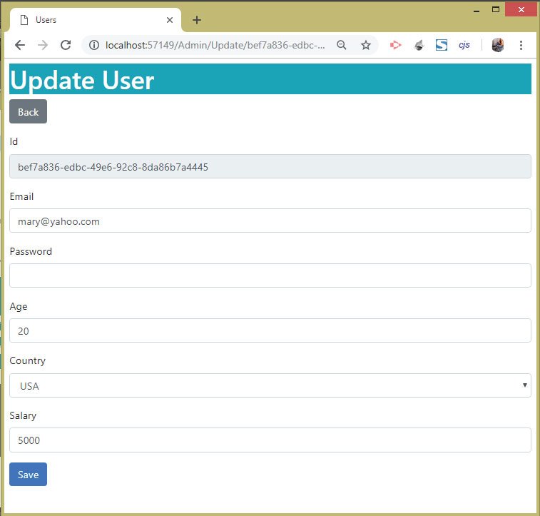 custom user properties in update view