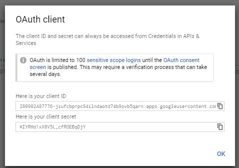 oauth client id secret