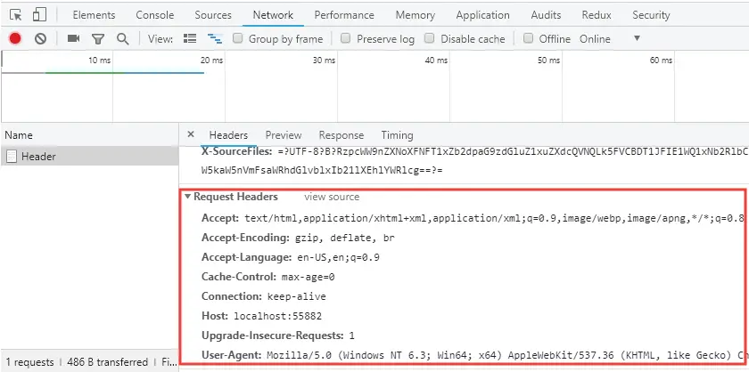 asp.net core model binding from header