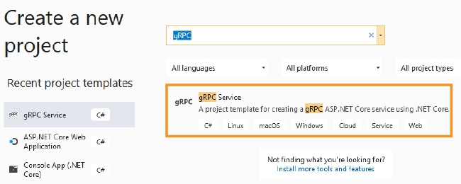 Create .NET gRPC Service