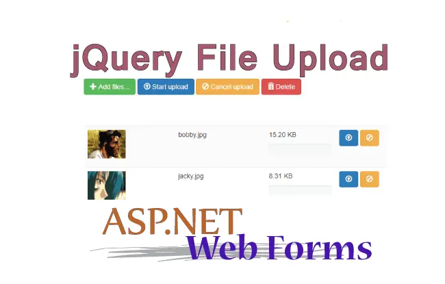 ASP.NET Web Forms – Implementation of BlueImp jQuery File Upload GitHub Plugin