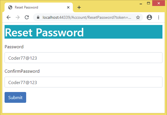 asp.net core identity forgot password