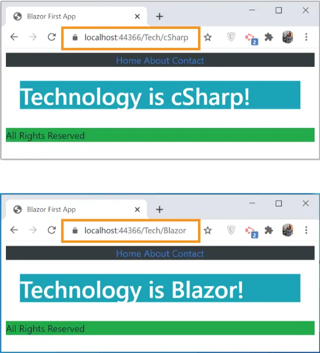 Route Parameter Blazor