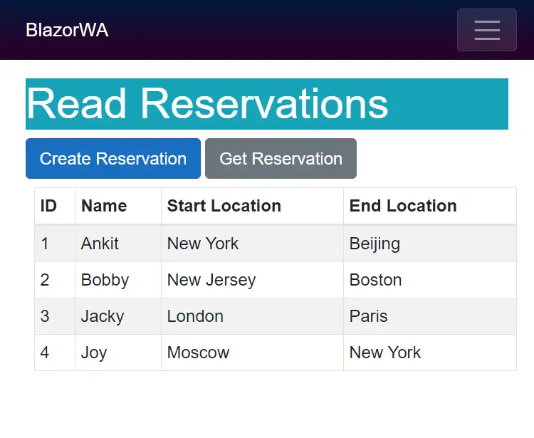 read reservation blazor wasm
