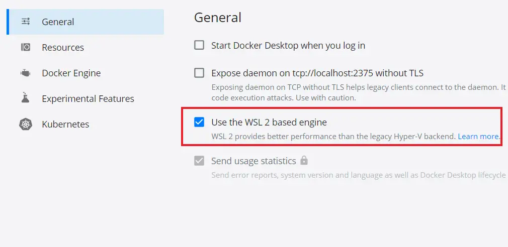 wsl 2 docker desktop