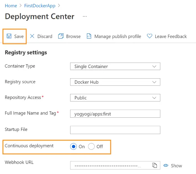 Continuous Deployment Azure