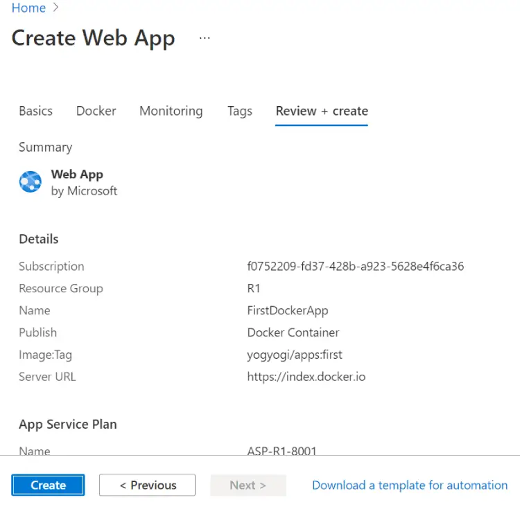 deploy asp.net core app azure