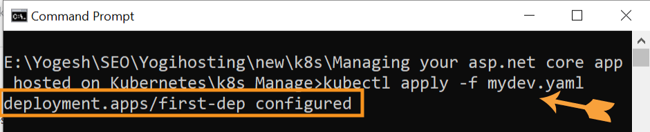 kubectl deployment update command