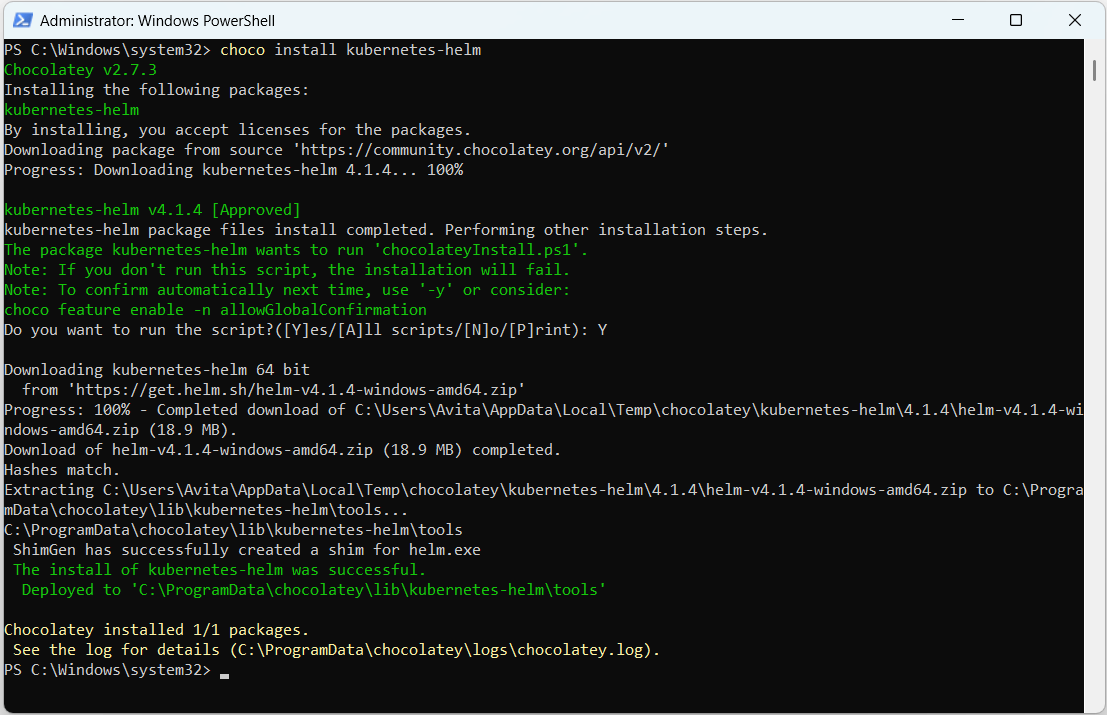 Chocolatey Install Helm Chocolatey Install Helm