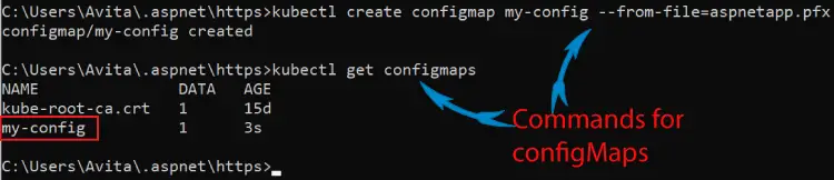 configmaps commands