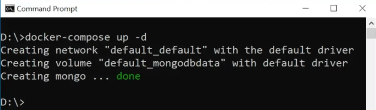 docker compose mongodb