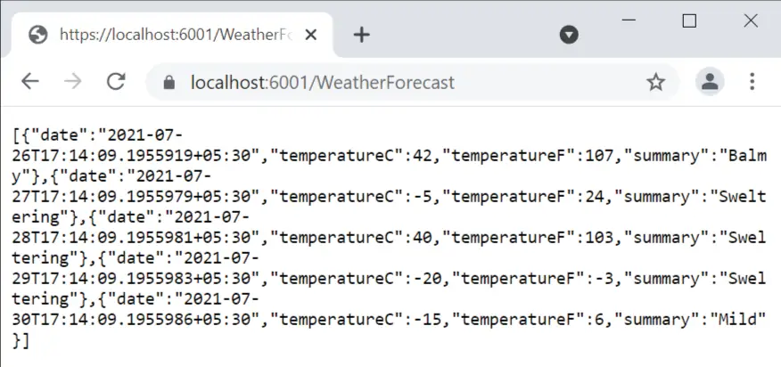Weather Forecast API