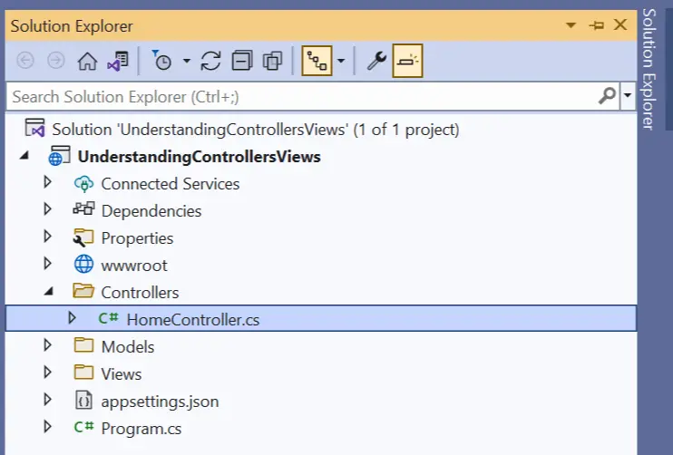 Home Controller ASP.NET Core