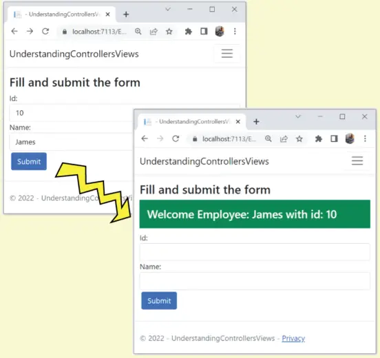 action method returning string in asp.net core