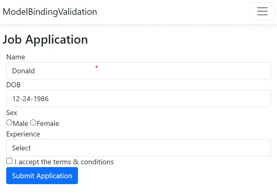 asp.net core model validation