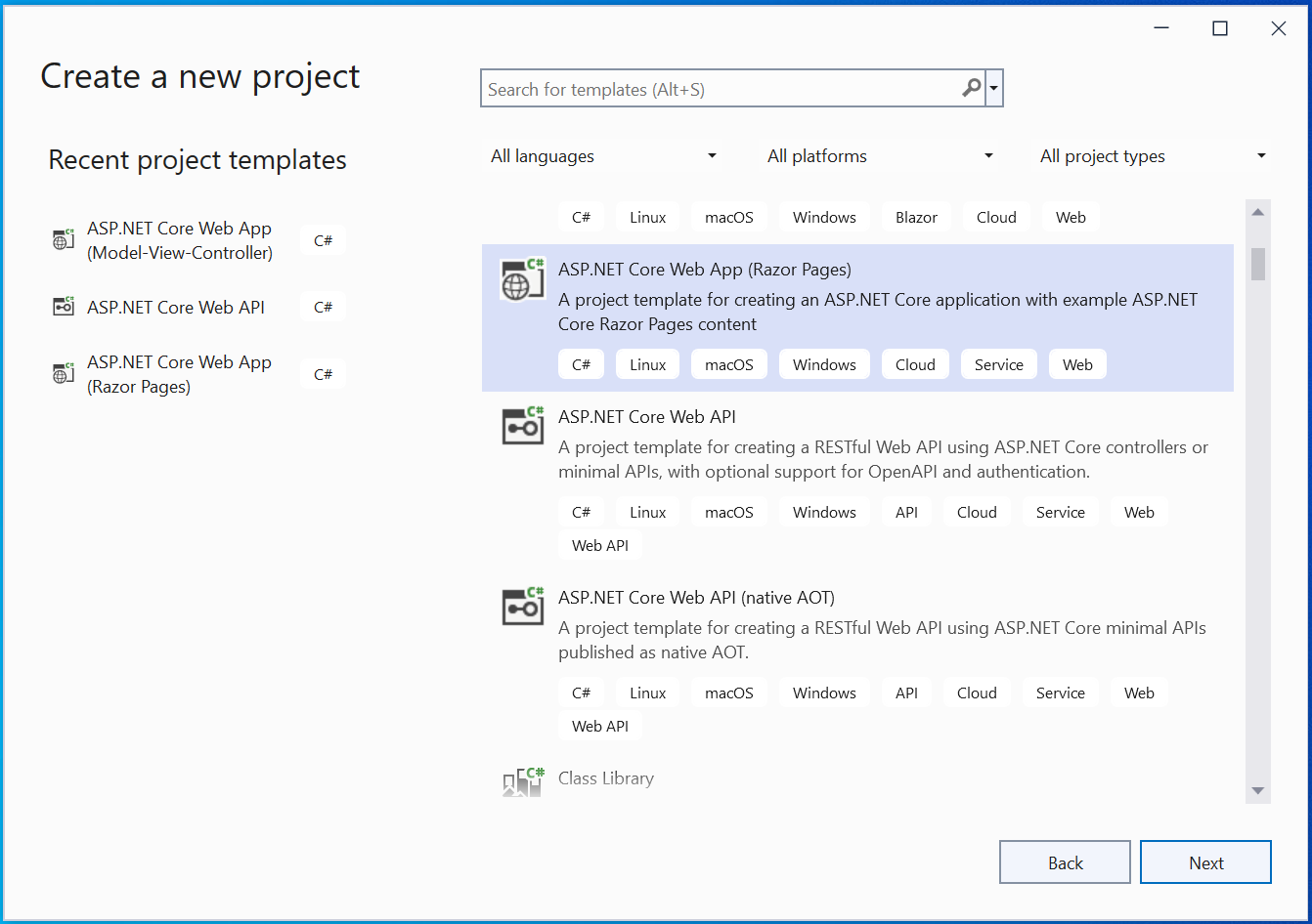 ASPNET Core Web App (Razor Pages)